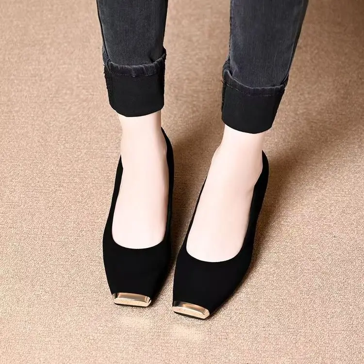 Women French Retro High Heels 2025 Square Toe Medium — feature 4