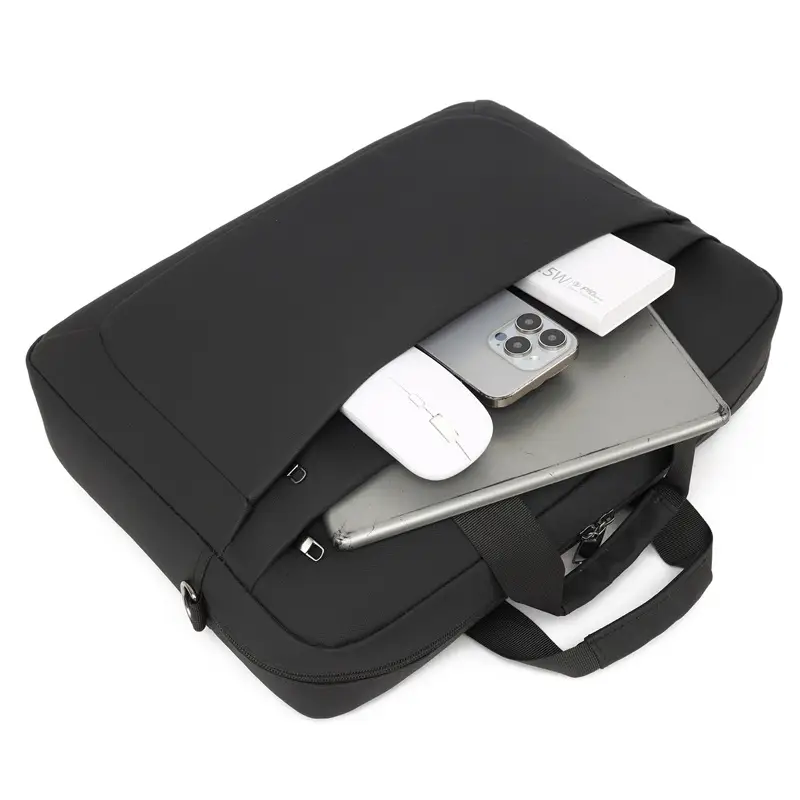 16.1inch Business Laptop Bag Black Shoulder Bag Large Capacity - Image 6