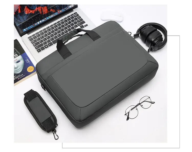 16.1inch Business Laptop Bag Black Shoulder Bag Large Capacity — feature 17