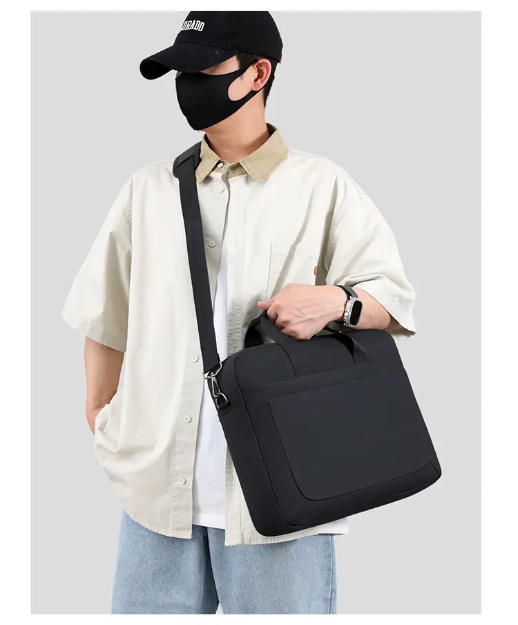 16.1inch Business Laptop Bag Black Shoulder Bag Large Capacity — feature 27