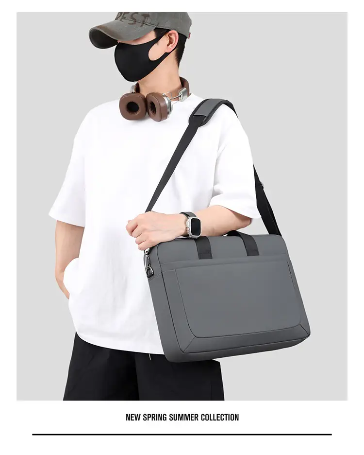 16.1inch Business Laptop Bag Black Shoulder Bag Large Capacity — feature 30