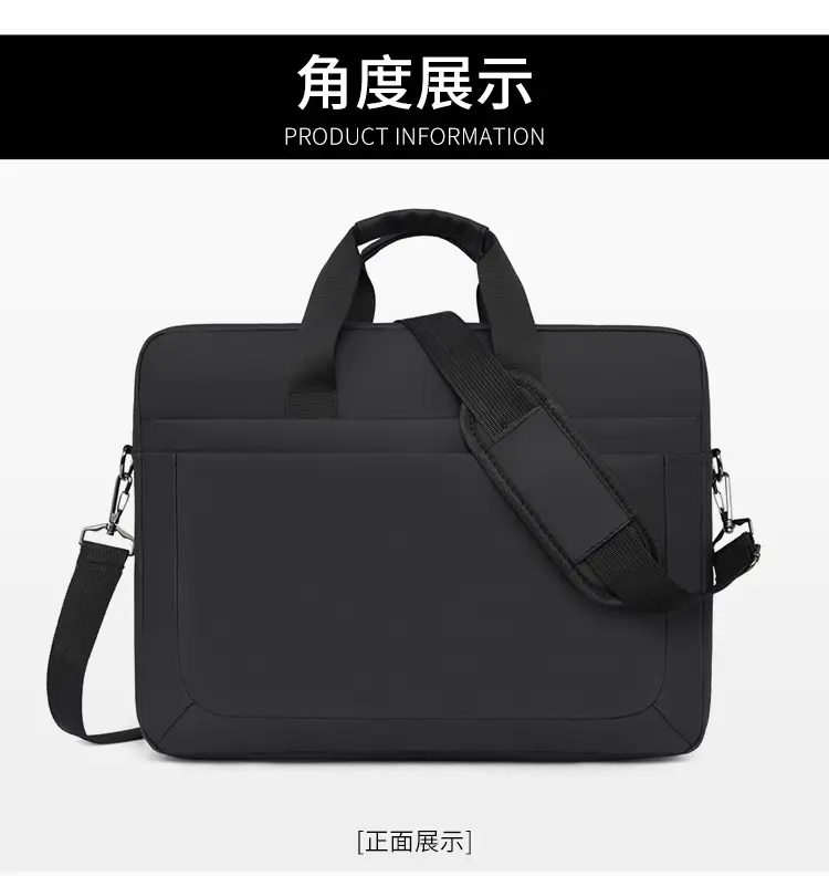 16.1inch Business Laptop Bag Black Shoulder Bag Large Capacity — feature 32