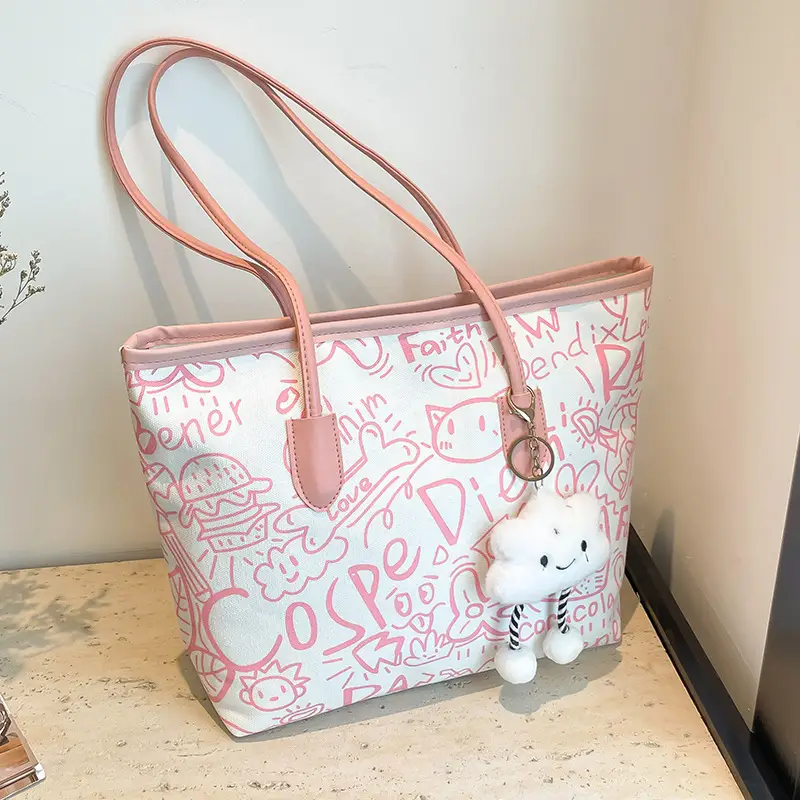 Korean Style Graffiti Tote Bag for Women - Image 8