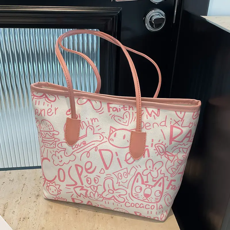 Korean Style Graffiti Tote Bag for Women - Image 10