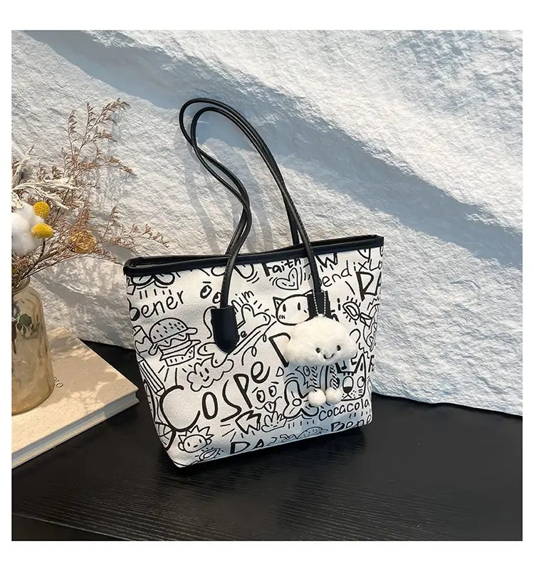 Korean Style Graffiti Tote Bag for Women — feature 29