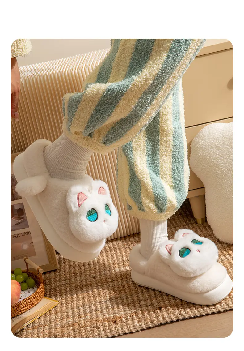 Cartoon Cartoon Slippers Women Winter Warm Plush — feature 18
