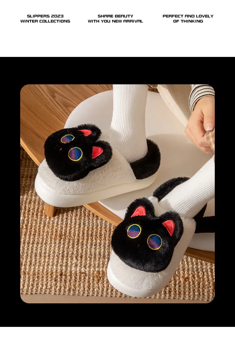 Cartoon Cartoon Slippers Women Winter Warm Plush — feature 19
