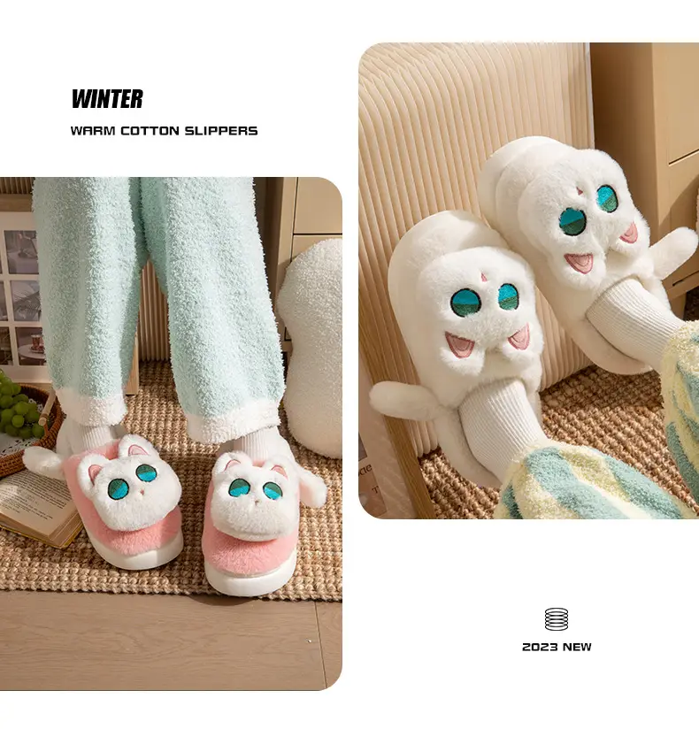 Cartoon Cartoon Slippers Women Winter Warm Plush — feature 20