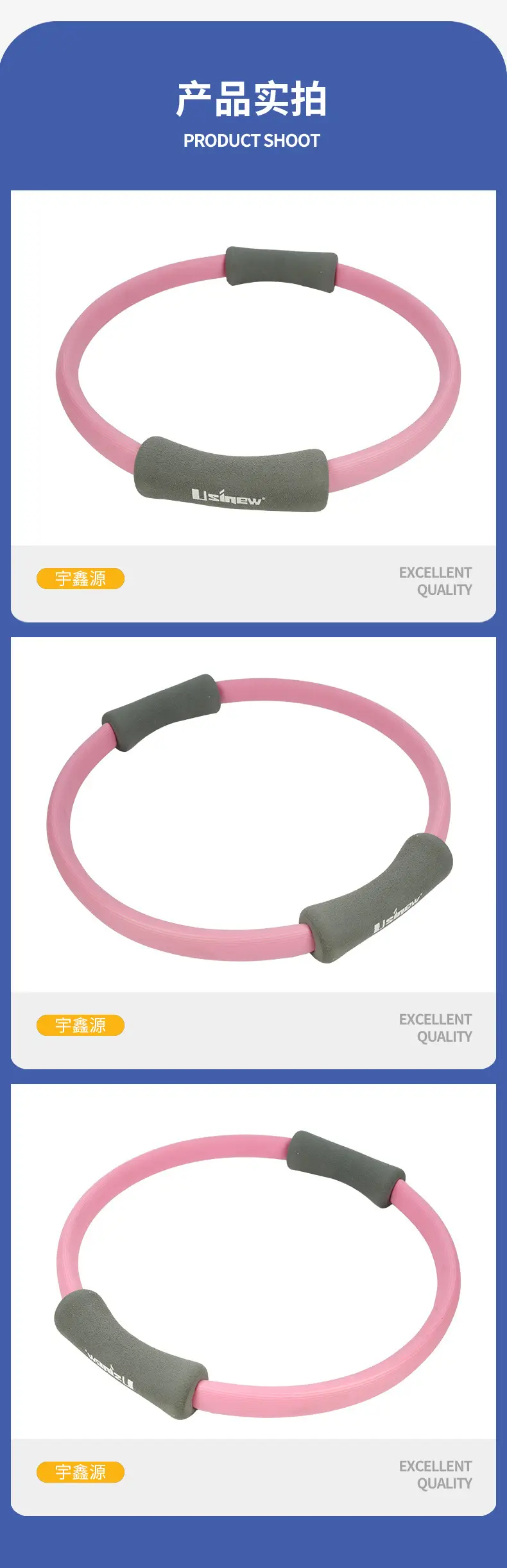 Foam Handle Open Back Magic Circle Yoga Supplies Beautiful Leg Circle Leg Circle Fitness Equipment Yoga Pilates Circle — feature 8