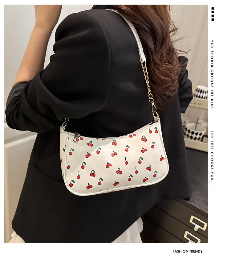 Sweet Cherry Print Shoulder Bag for Women — feature 1