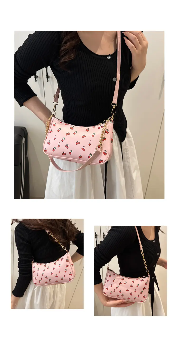 Sweet Cherry Print Shoulder Bag for Women — feature 21