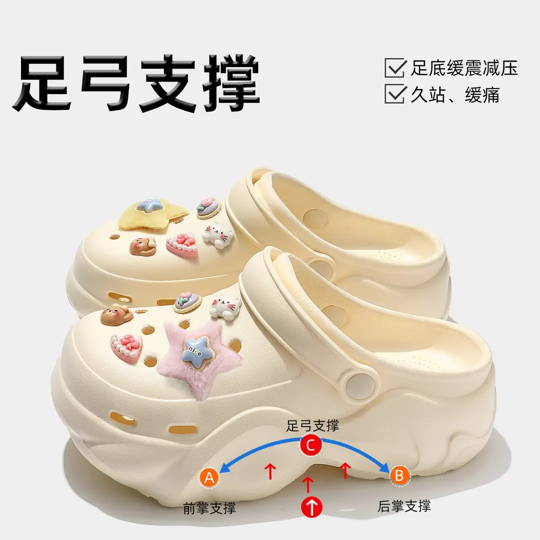 Women's Clogs with Cloud-Like Arch Support, Eva Thick-Soled Height-Increasing Slippers, Women's High-Heeled Sandals Wholesale - Image 34