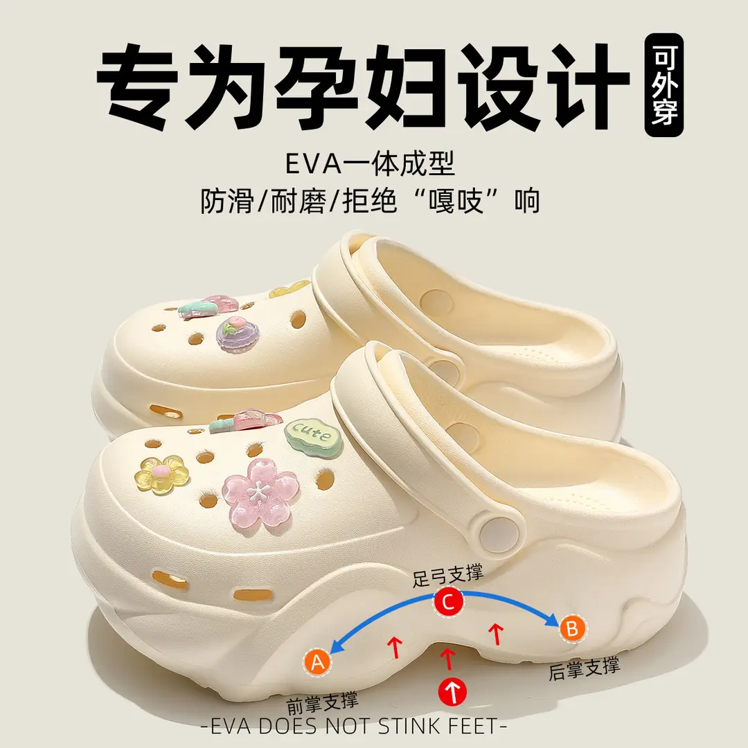 Women's Clogs with Cloud-Like Arch Support, Eva Thick-Soled Height-Increasing Slippers, Women's High-Heeled Sandals Wholesale - Image 5