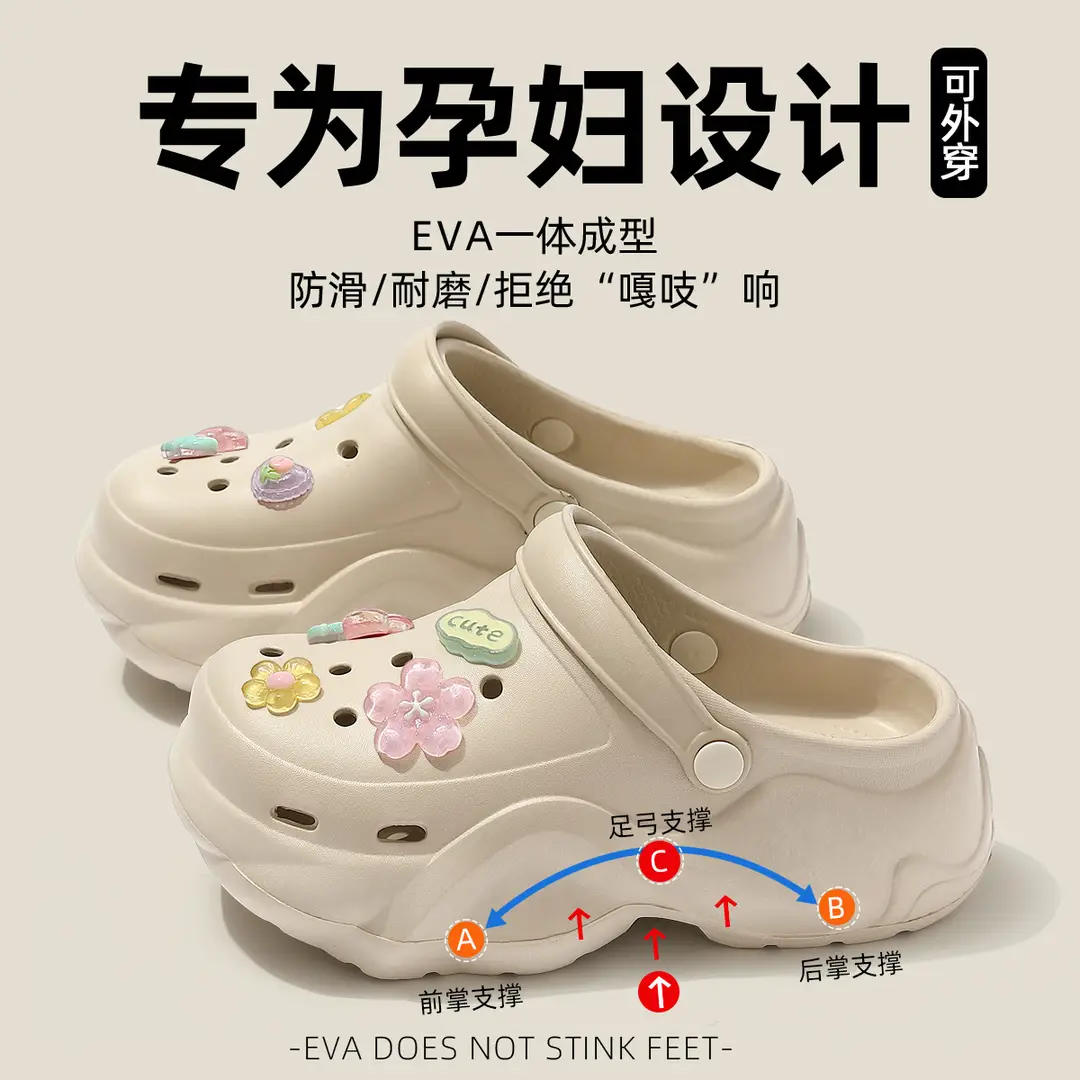 Women's Clogs with Cloud-Like Arch Support, Eva Thick-Soled Height-Increasing Slippers, Women's High-Heeled Sandals Wholesale - Image 6