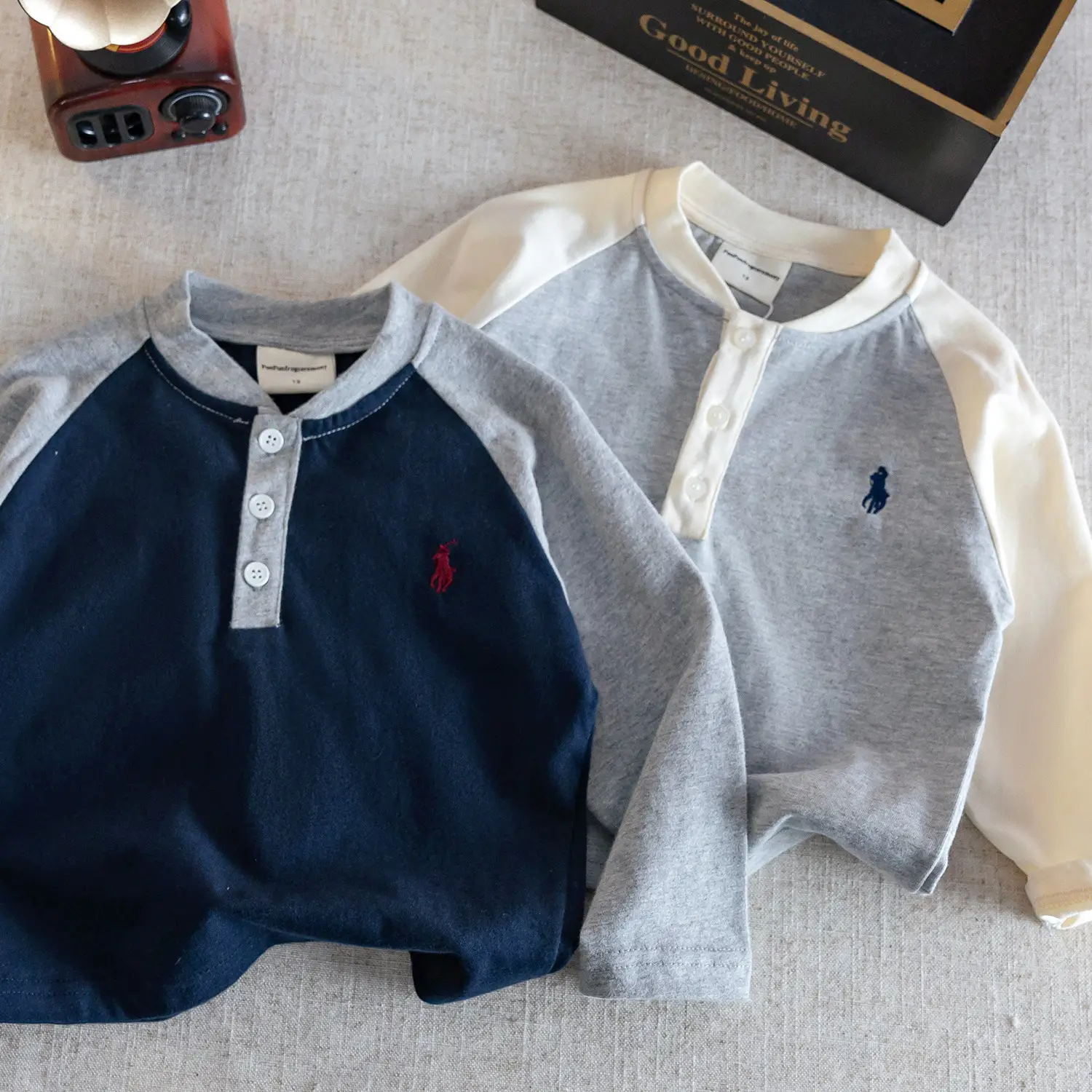 Boy's Grey Polo Long Sleeve T-Shirt 2025 - Image 5