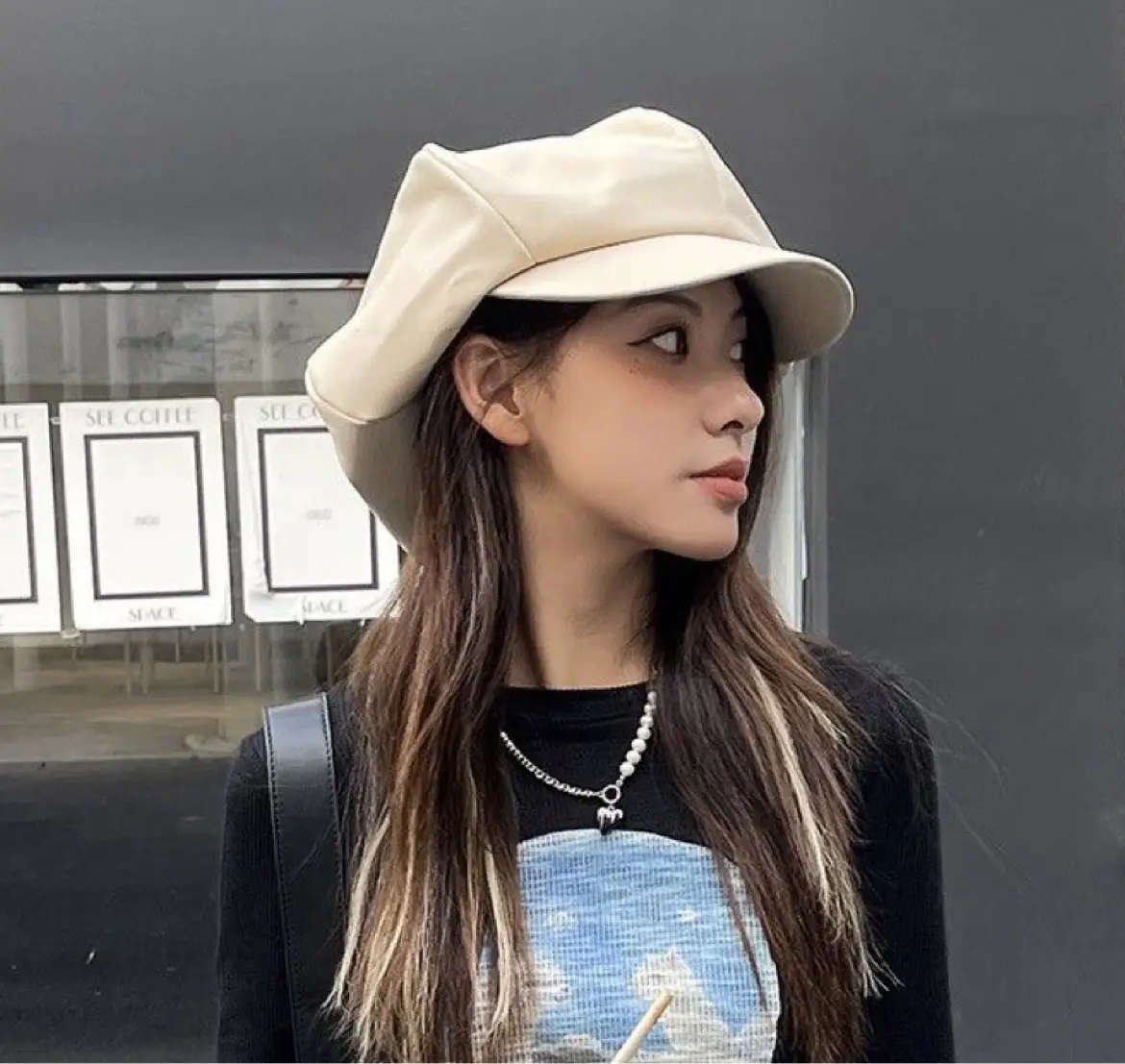 French Style Beret Hat for Women Large Cloud Duckbill - Image 4
