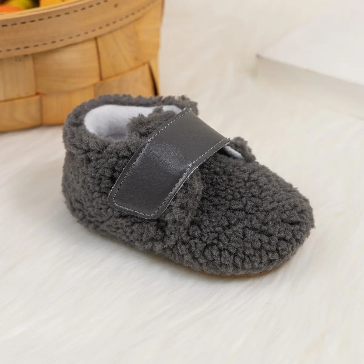 Winter Baby Shoes Soft Fleece Velcro Toddlers