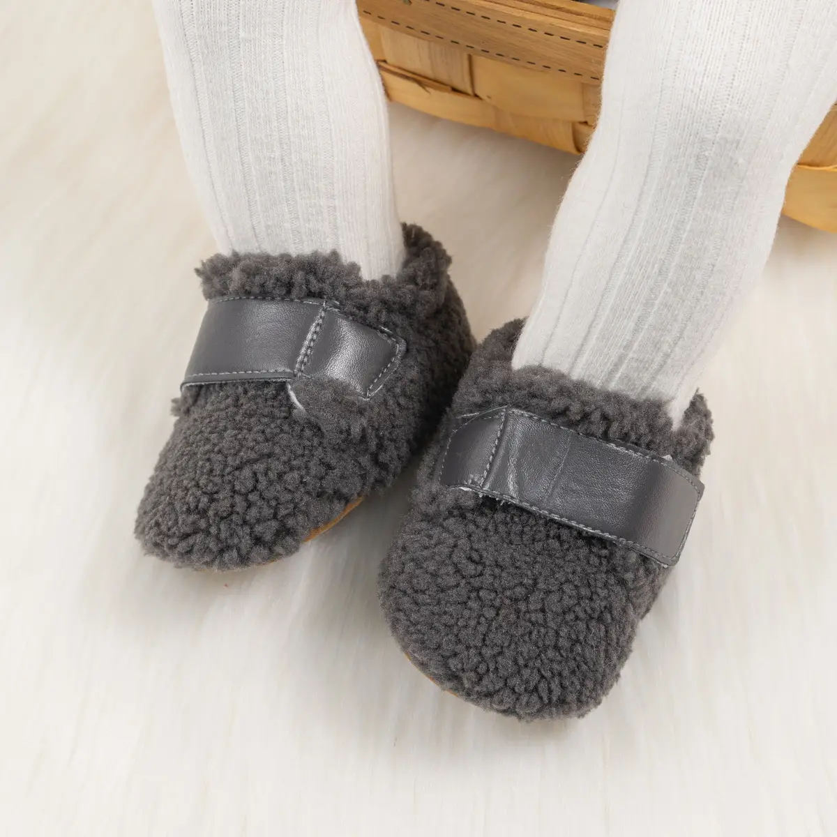 Winter Baby Shoes Soft Fleece Velcro Toddlers — feature 11