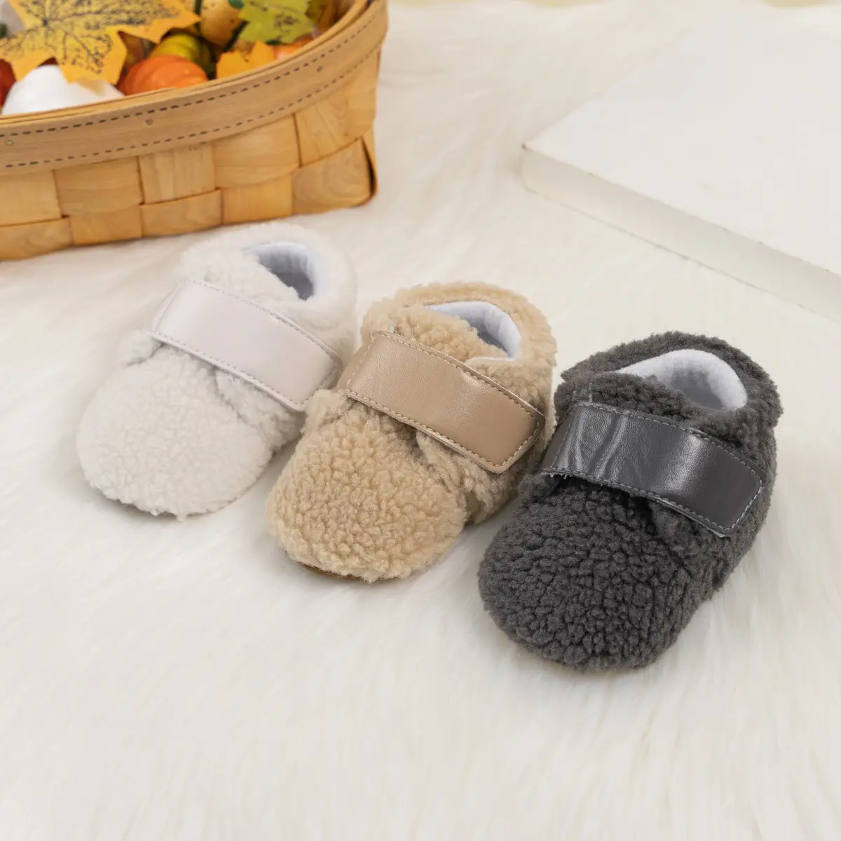 Winter Baby Shoes Soft Fleece Velcro Toddlers — feature 4
