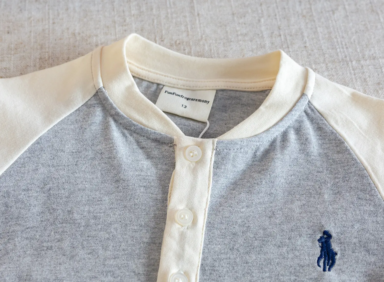 Children's Long Sleeve Polo T-Shirt Navy Blue Grey 2025 — feature 7
