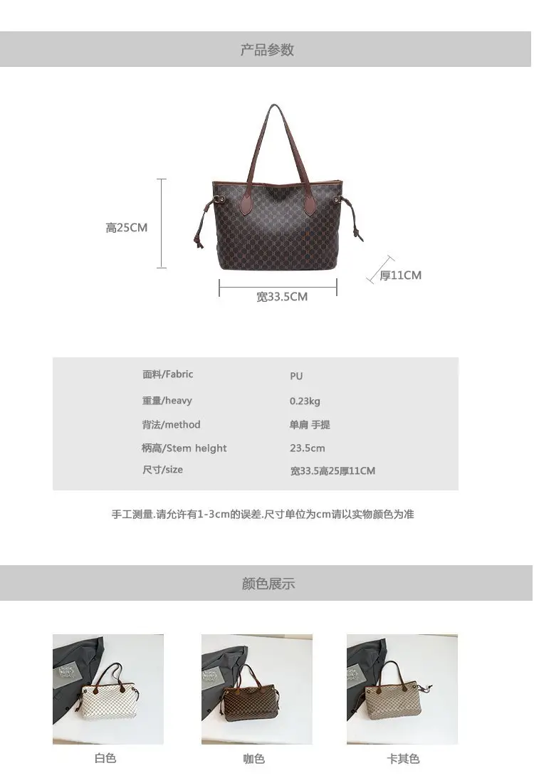 2026 Women's Large Capacity Cross-Border Tote Bag with Retro Print — feature 2