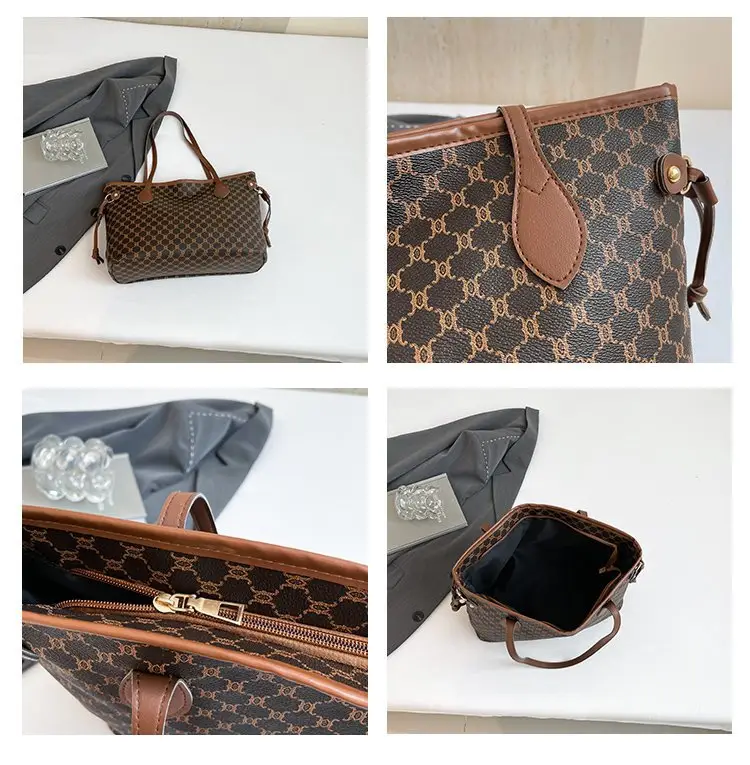 2026 Women's Large Capacity Cross-Border Tote Bag with Retro Print — feature 9