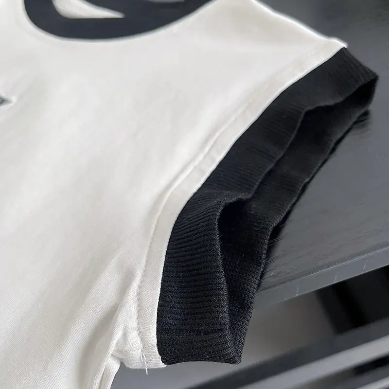 Boys Sleeveless Vest Set White Black 2026 — feature 8