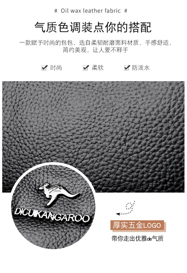 Black Leather Crossbody Bag for Women with Logo Print — feature 10