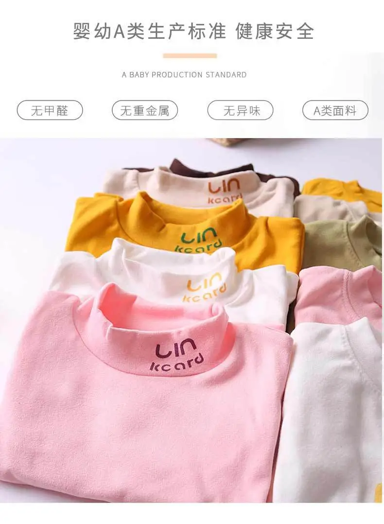 Girls' White Long Sleeve Turtleneck Top — feature 4