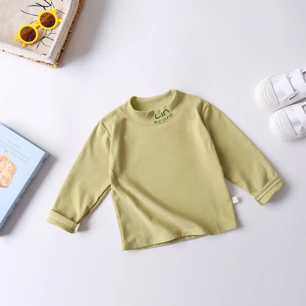 Girls' White Long Sleeve Turtleneck Top - Image 6