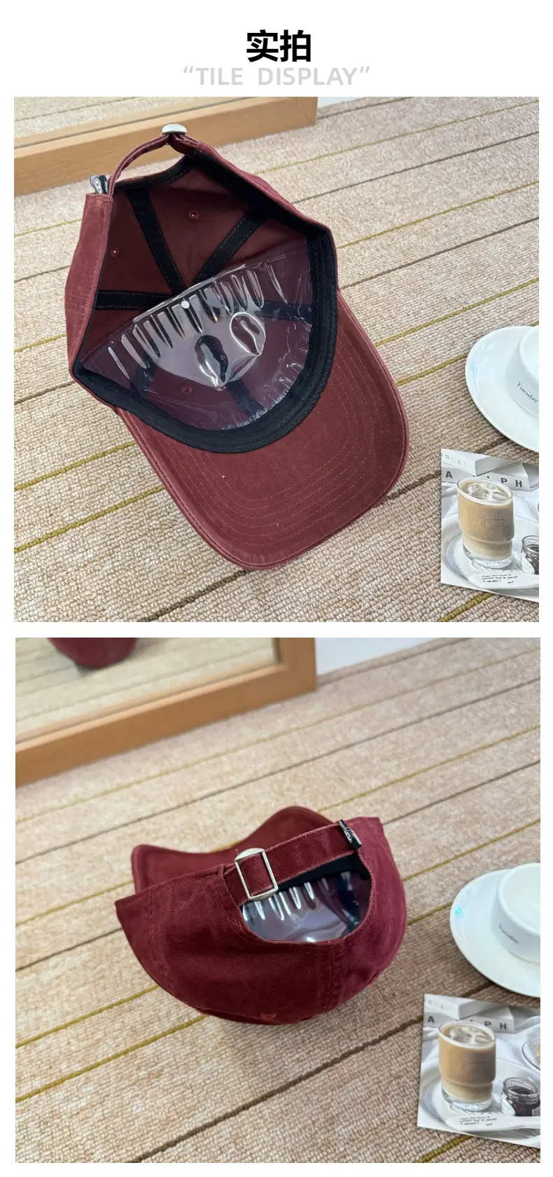 Korean Style Embroidered Letter Baseball Cap for Women — feature 6