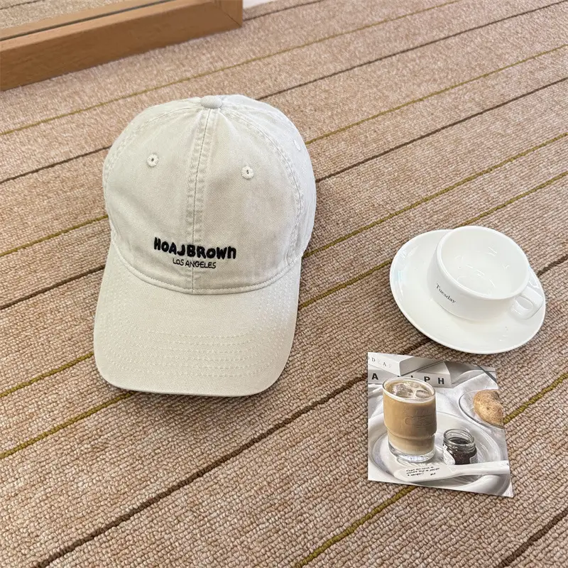 Korean Style Embroidered Letter Baseball Cap for Women - Image 3
