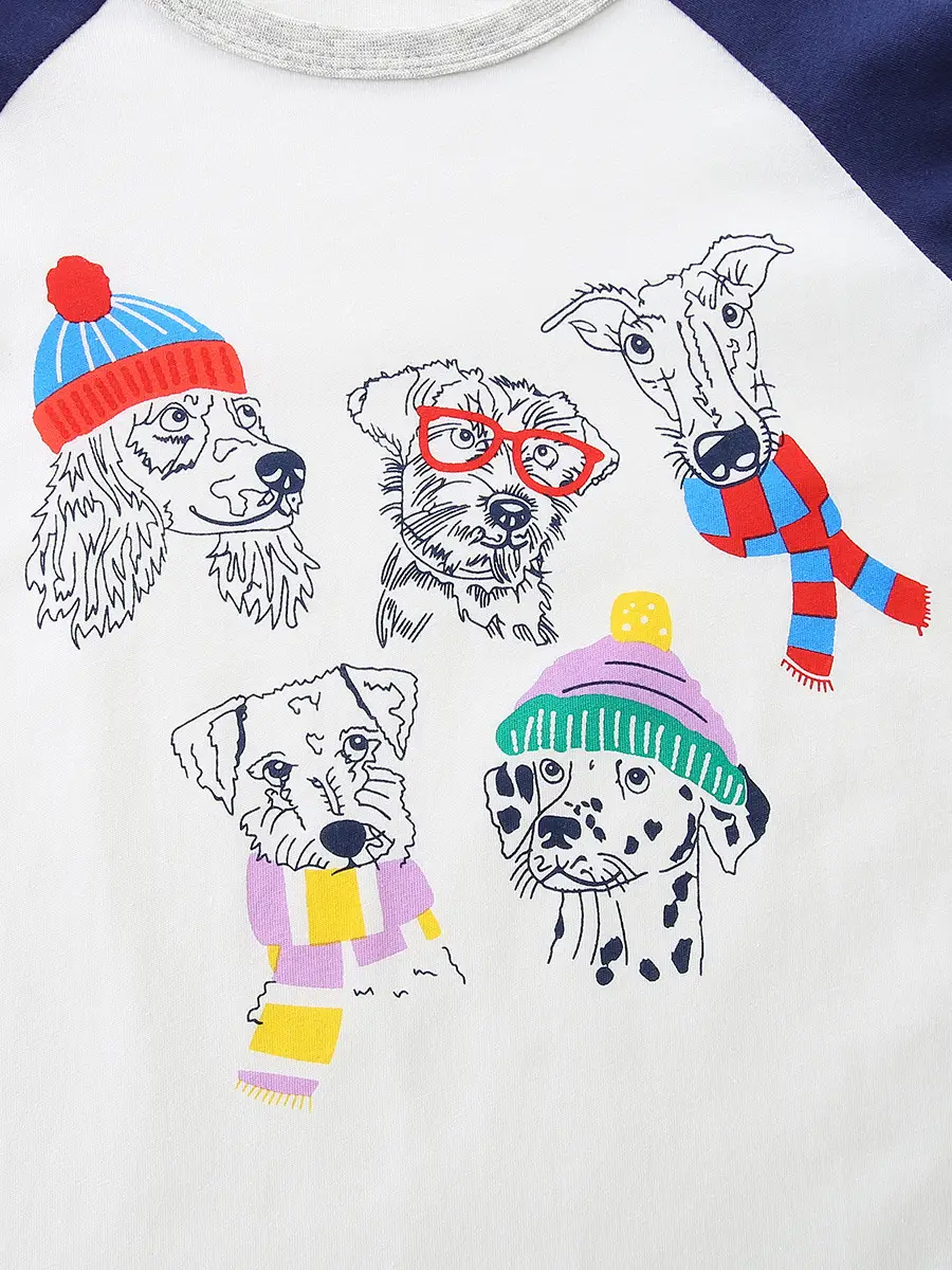 European American Boys Long Sleeve Cartoon T-Shirt - Image 6