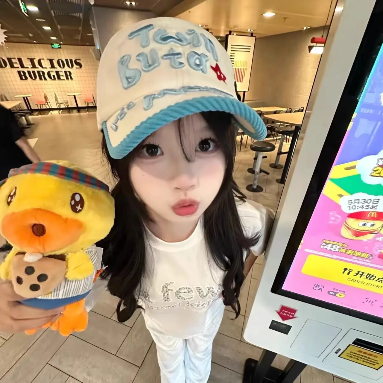 2025 New Korean Version Cute Cartoon Duckbill Cap for Women