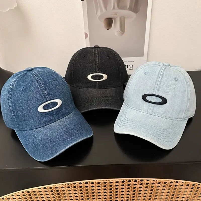 Korean Niche Wash Denim Cap Wide Bristle Unisex