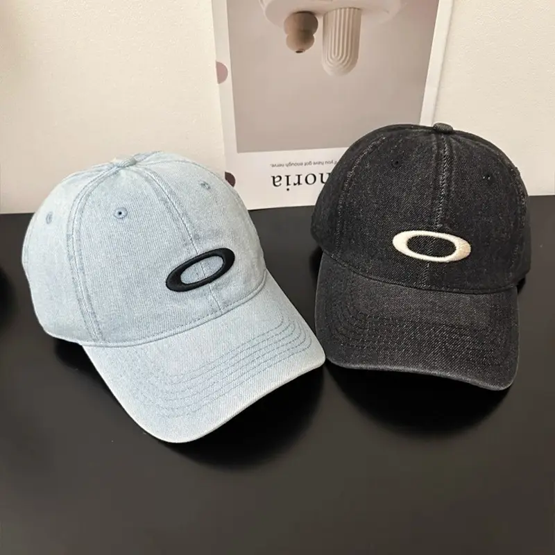 Korean Niche Wash Denim Cap Wide Bristle Unisex