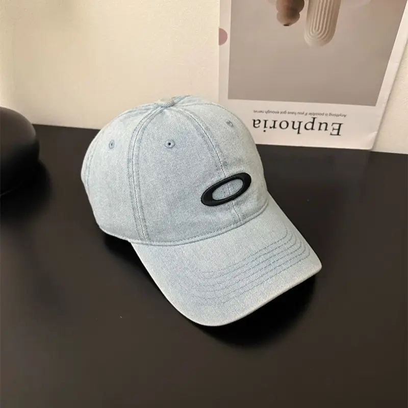Korean Niche Wash Denim Cap Wide Bristle Unisex