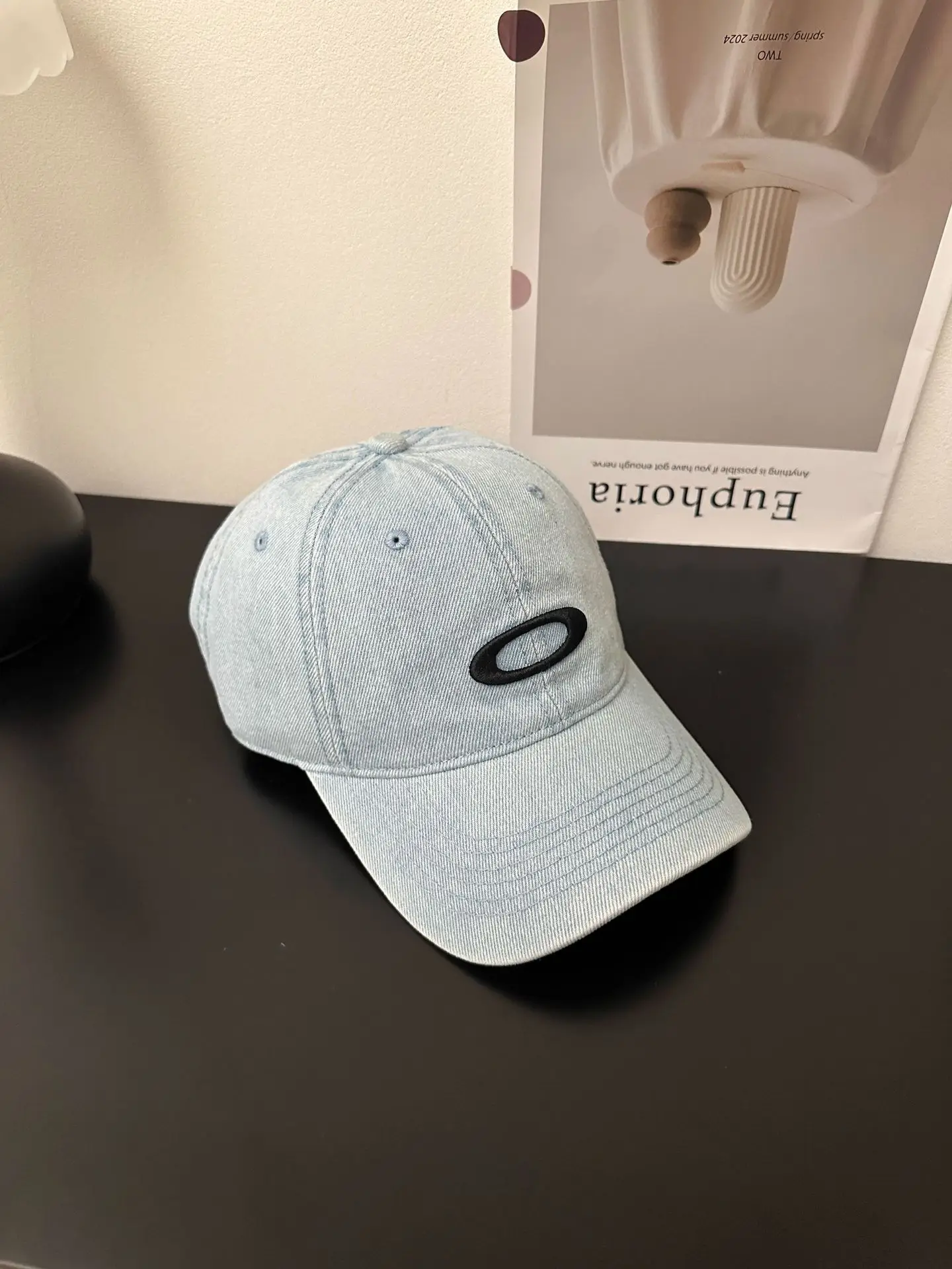 Korean Niche Wash Denim Cap Wide Bristle Unisex — feature 12
