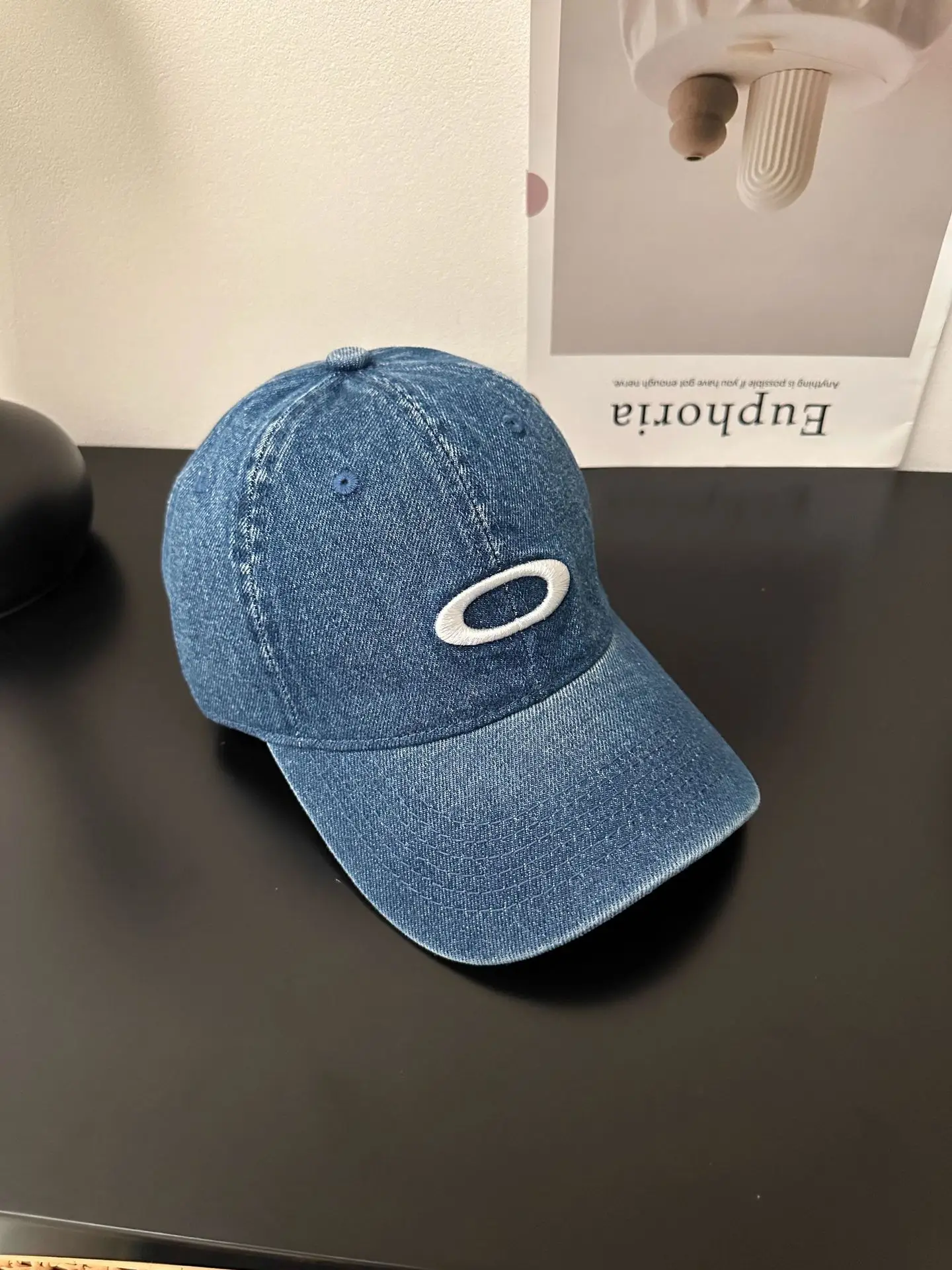 Korean Niche Wash Denim Cap Wide Bristle Unisex — feature 13