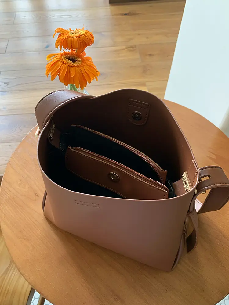 Brown Leather Tote Bag Large Capacity for Women - Image 5
