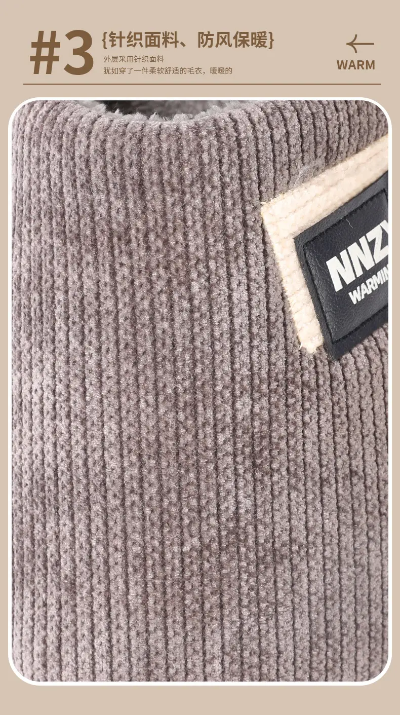 Men Cotton Warm Slippers Winter Indoor Large — feature 6