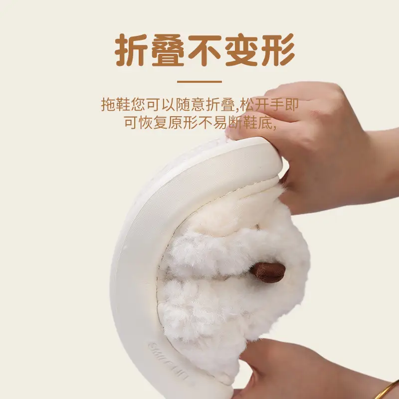 Women Cotton Slippers Warm Plush Winter Indoor Outdoor - Image 7