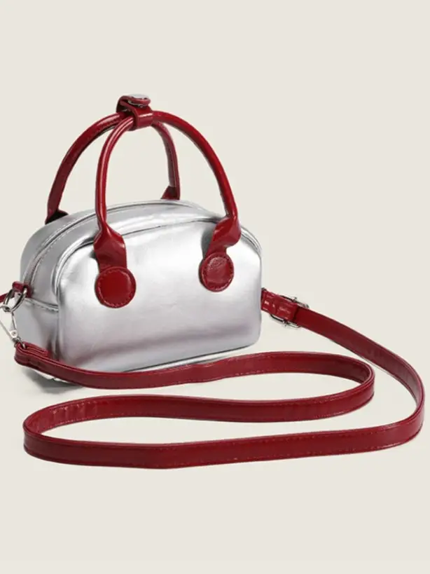 Women's Red Pearl Embellished Shoulder Bag 2026 - Image 5