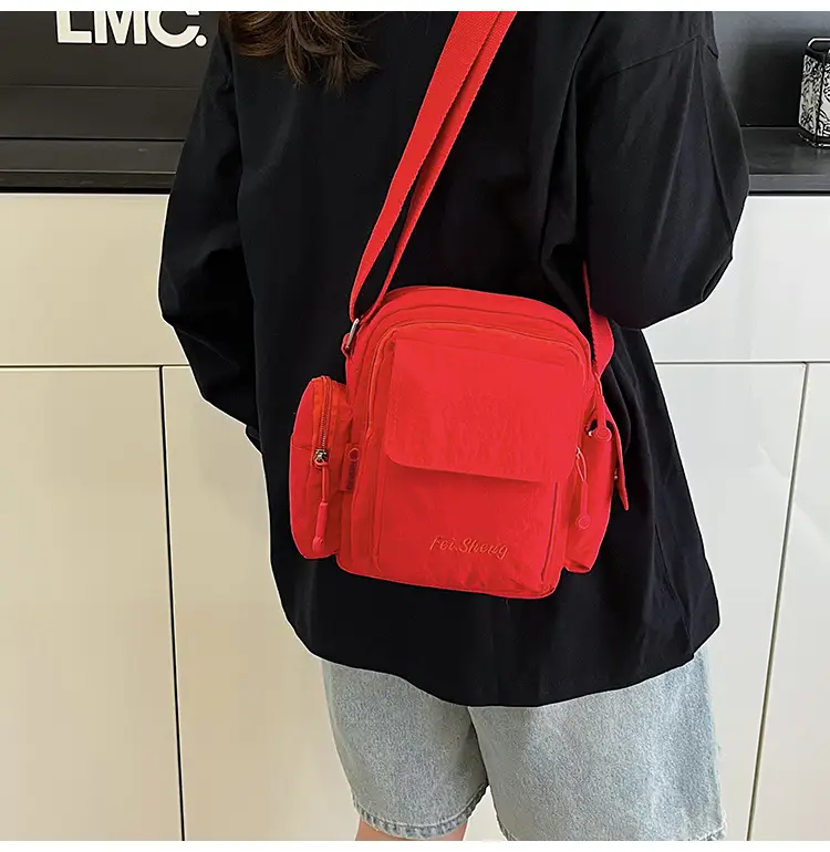 Lightweight Crossbody Phone Bag Nylon Beige 2025 — feature 20