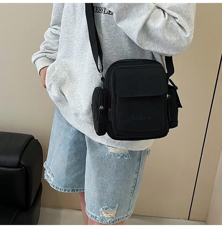 Lightweight Crossbody Phone Bag Nylon Beige 2025 — feature 32