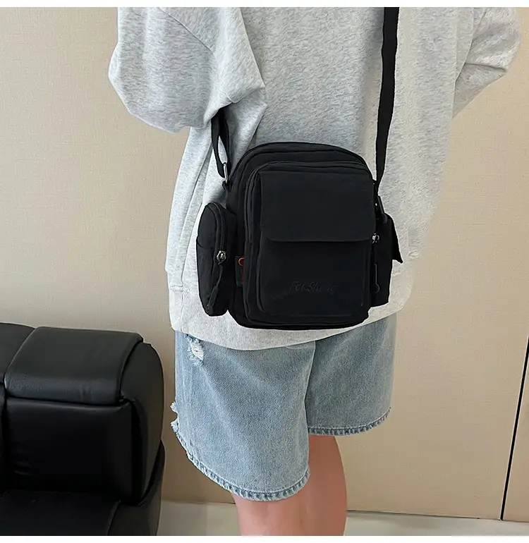 Lightweight Crossbody Phone Bag Nylon Beige 2025 — feature 33