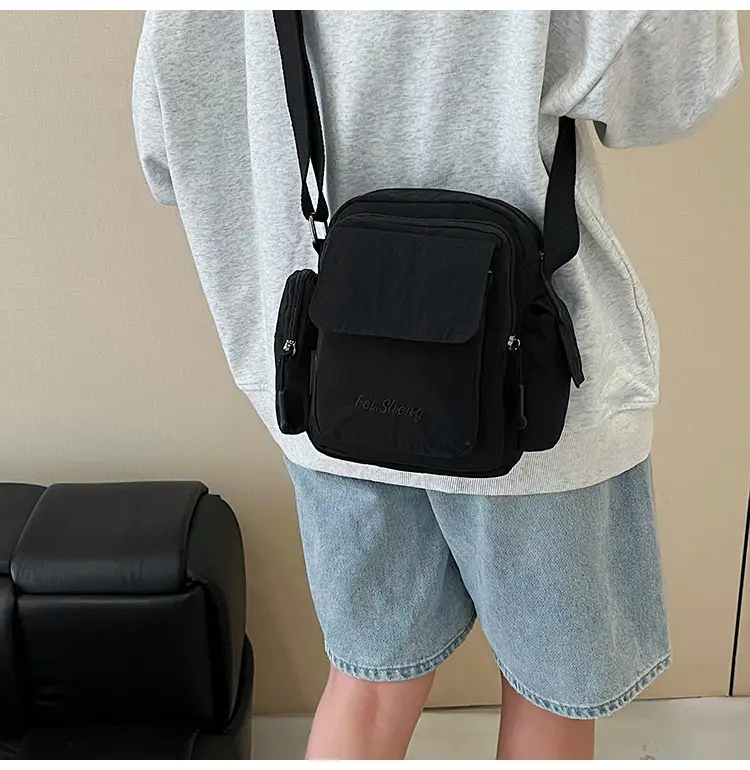 Lightweight Crossbody Phone Bag Nylon Beige 2025 — feature 34