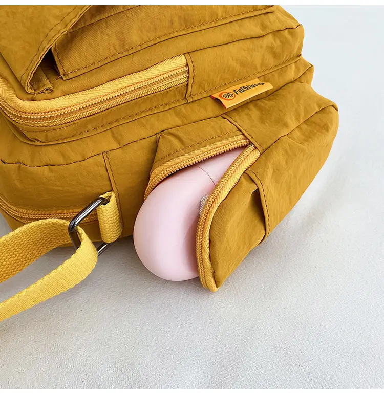 Lightweight Crossbody Phone Bag Nylon Beige 2025 — feature 38