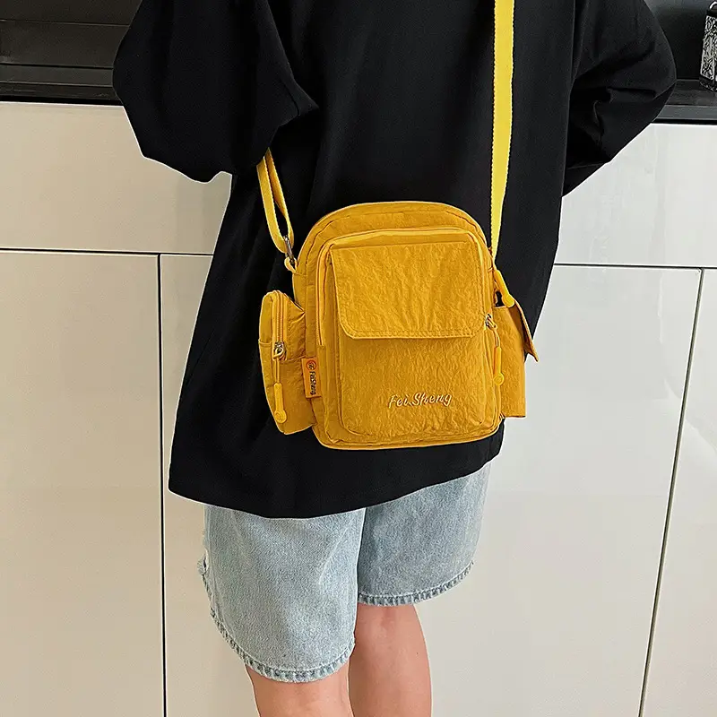 Lightweight Crossbody Phone Bag Nylon Beige 2025 - Image 2