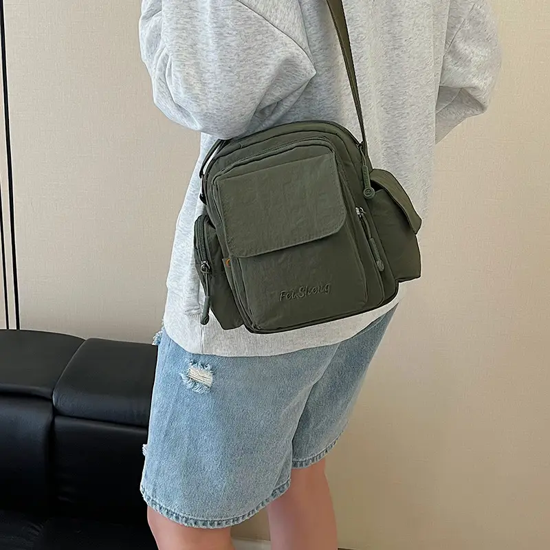 Lightweight Crossbody Phone Bag Nylon Beige 2025 - Image 4